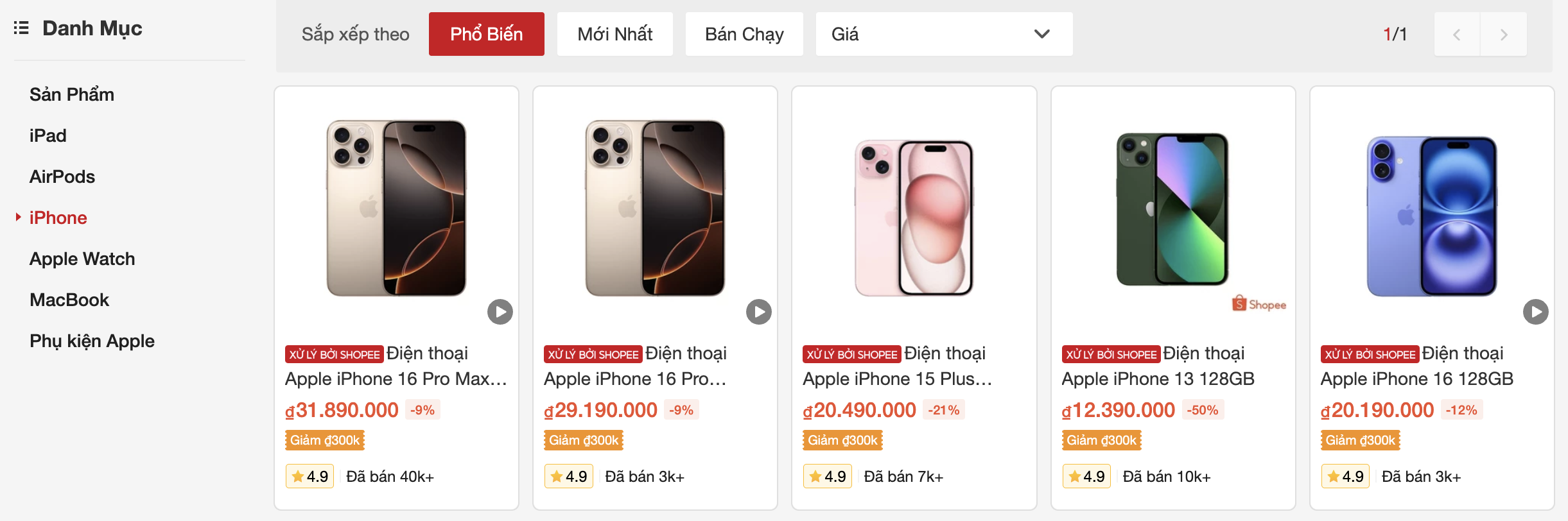 Hiệu ứng mỏ neo - Shopee